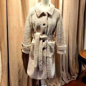 Shinestar sherpa trench coat
